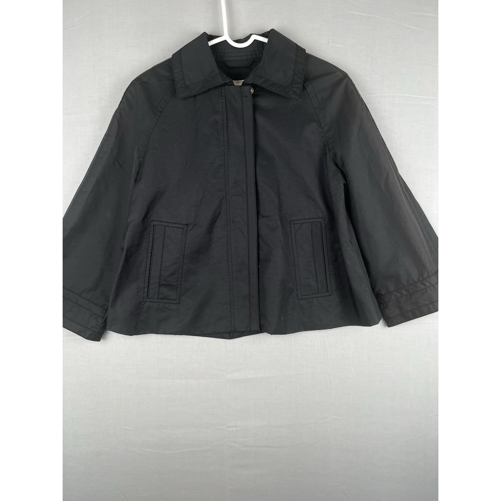 Old Navy Jacket Womens XS Black Cropped Lightweight Button‎ Front Casual